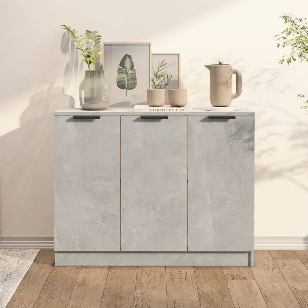 Concrete gray buffet 90.5x30x70 cm engineering wood