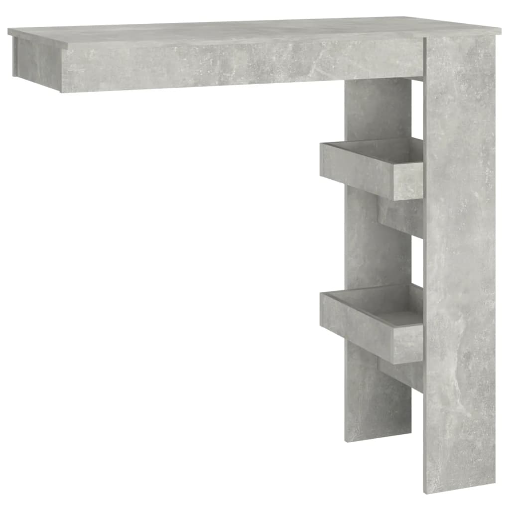 Gray wall bar table 102x45x103.5cm engineering wood
