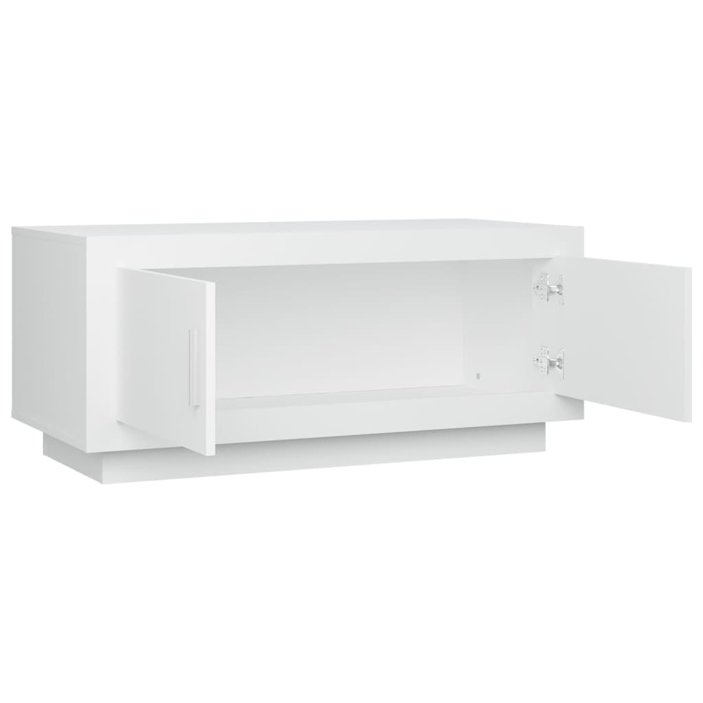 Tavolino bianco 102x50x45 cm ingegneristica in legno