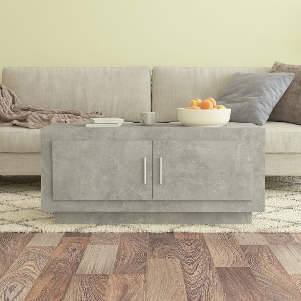 Concrete gray coffee table 102x50x45 cm engineering wood