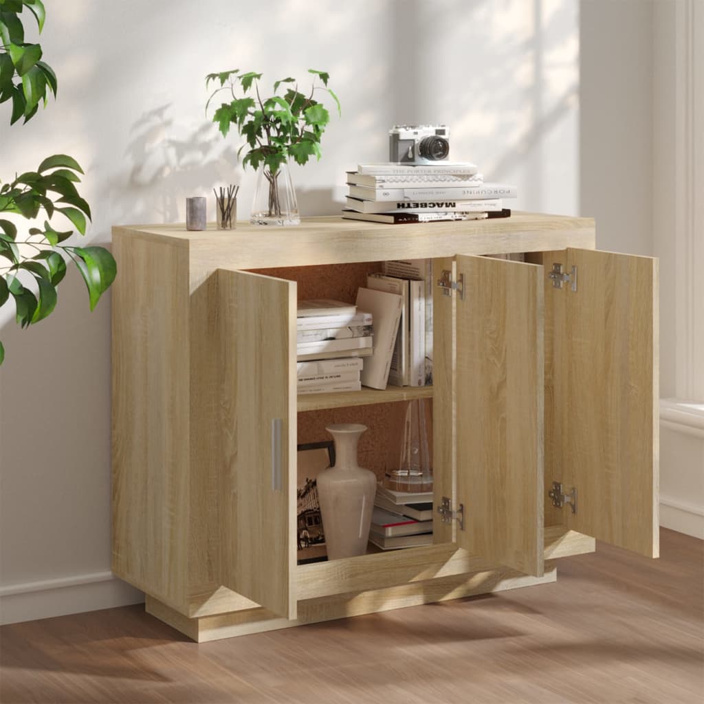 Buffet Chêne sonoma 92x35x75 cm Bois d'ingénierie