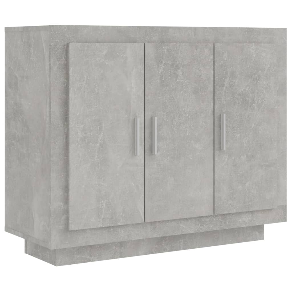 Buffet grigio in cemento 92x35x75 cm legno di ingegneria