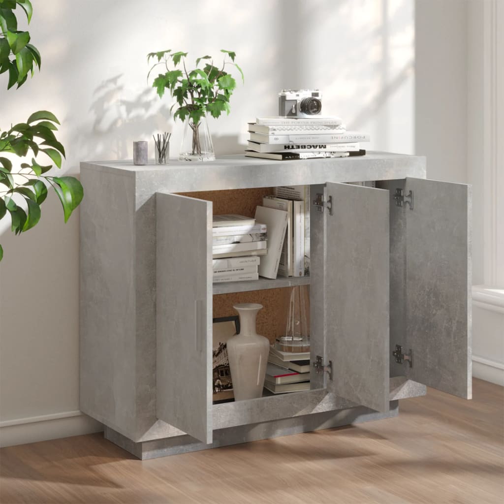 Concrete gray buffet 92x35x75 cm Engineering wood