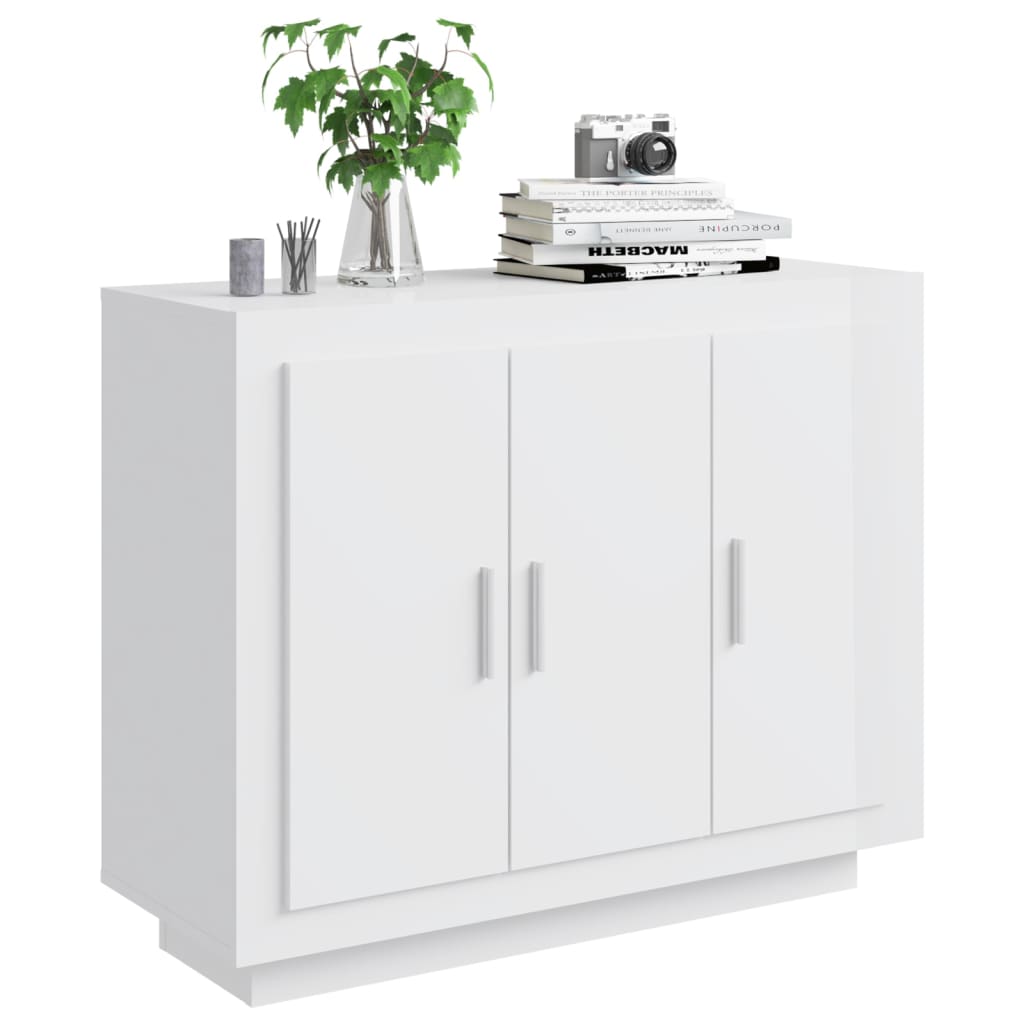 Brilliant white buffet 92x35x75 cm Engineering wood