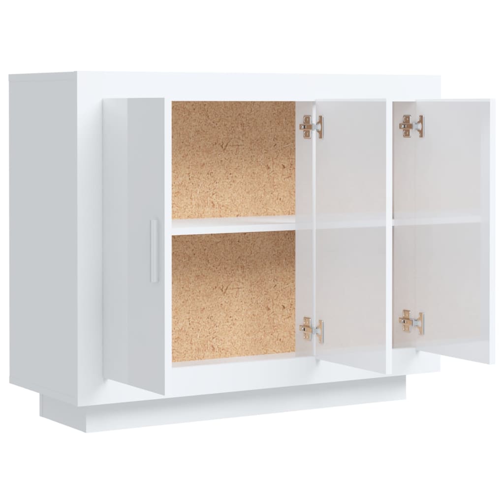 Brilliant white buffet 92x35x75 cm Engineering wood