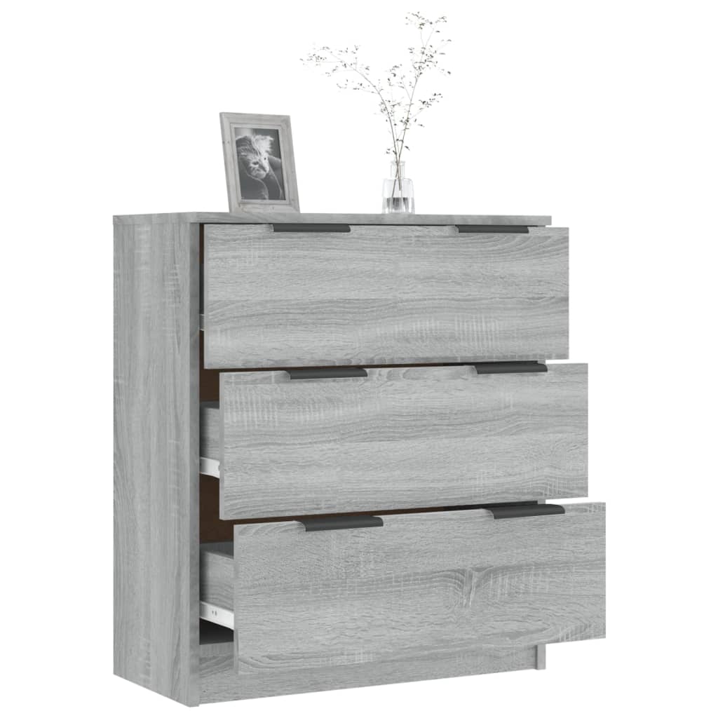 Credenza Sonoma grigia 60x30x70 cm MDF