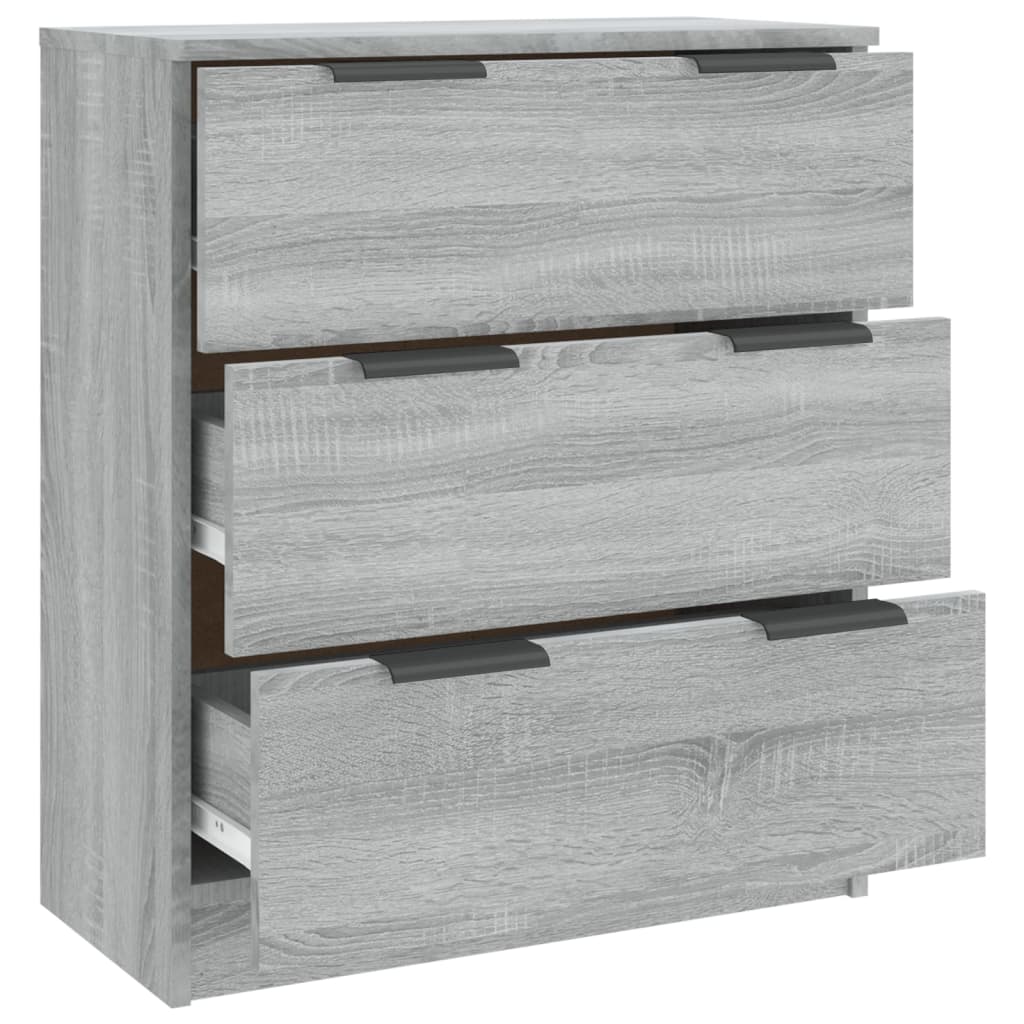 Credenza Sonoma grigia 60x30x70 cm MDF