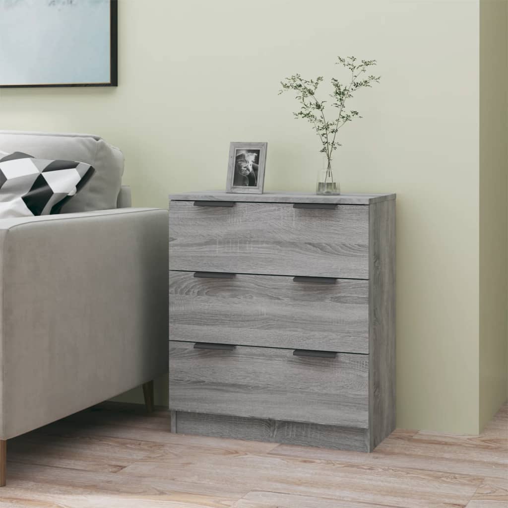 Credenza Sonoma grigia 60x30x70 cm MDF