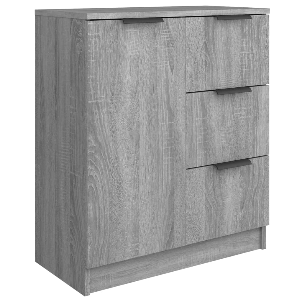 Credenza Sonoma grigia 60x30x70 cm MDF