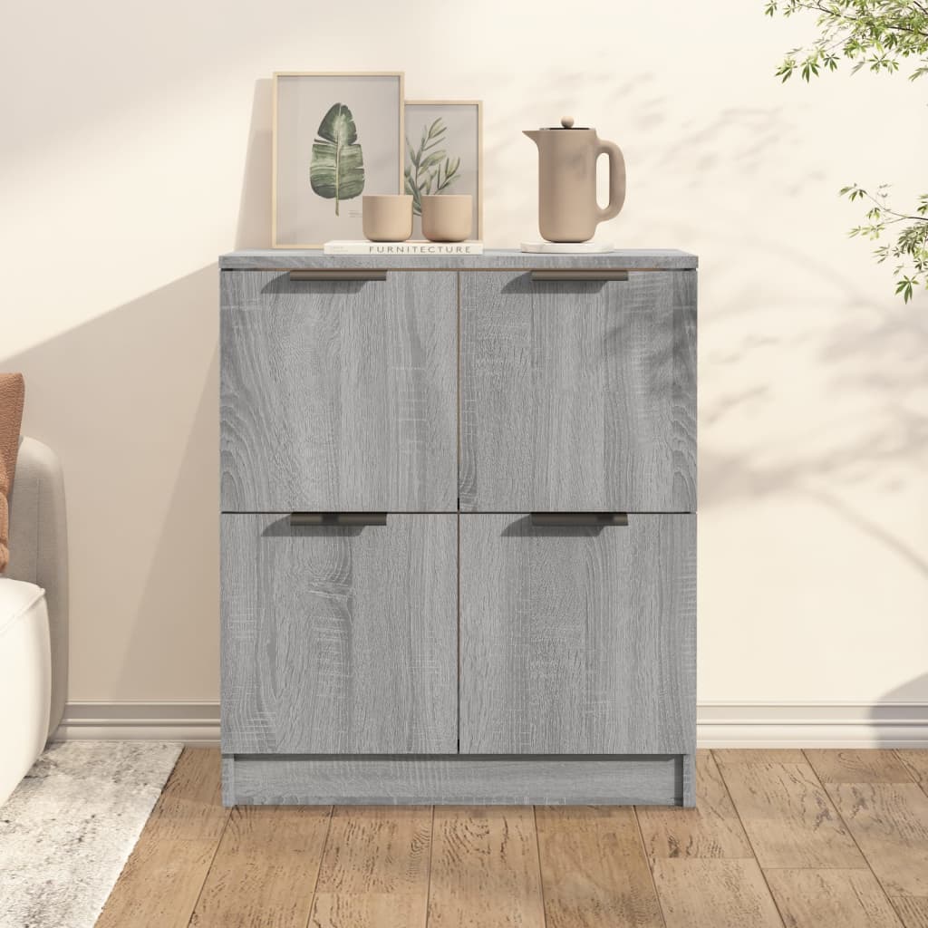 Credenza Sonoma grigia 60x30x70 cm MDF