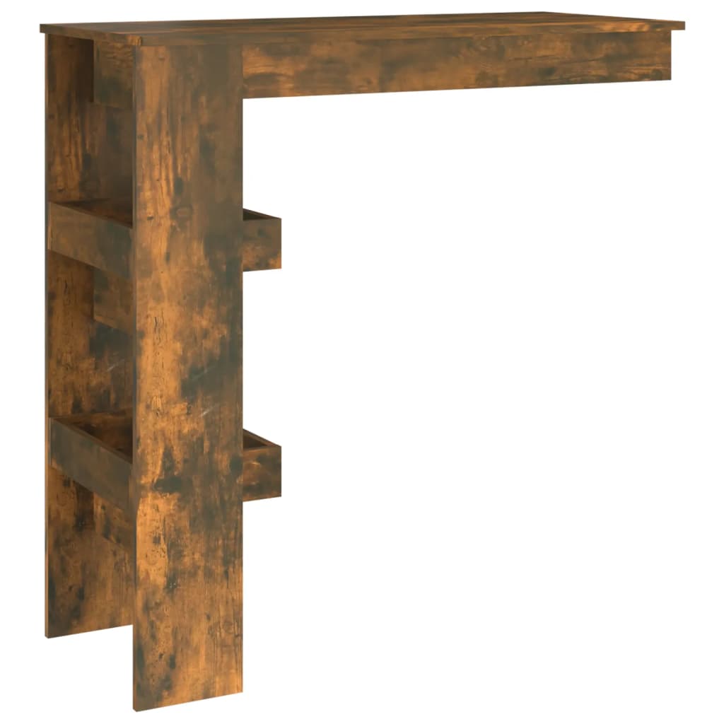 Smoked oak wall bar table 102x45x103.5cm engineering wood