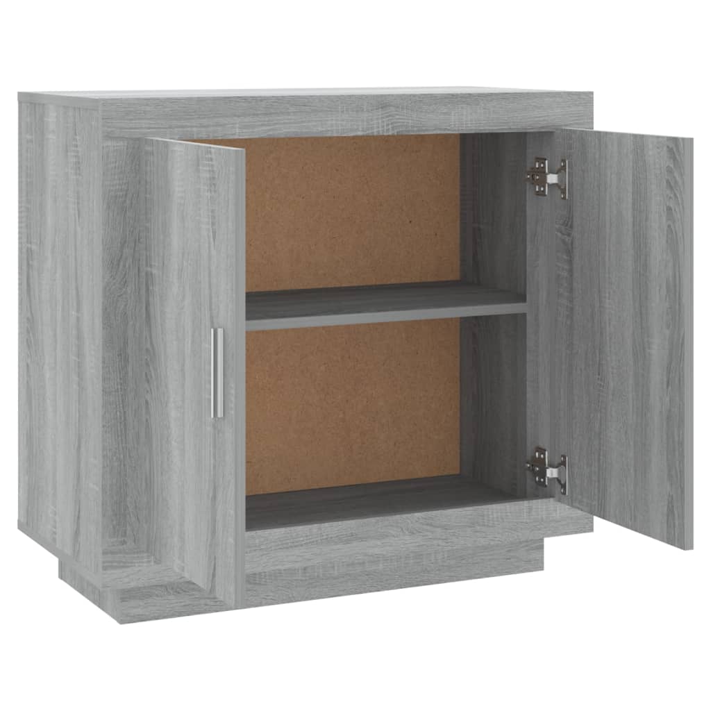 Credenza Sonoma grigia 80x40x75 cm MDF