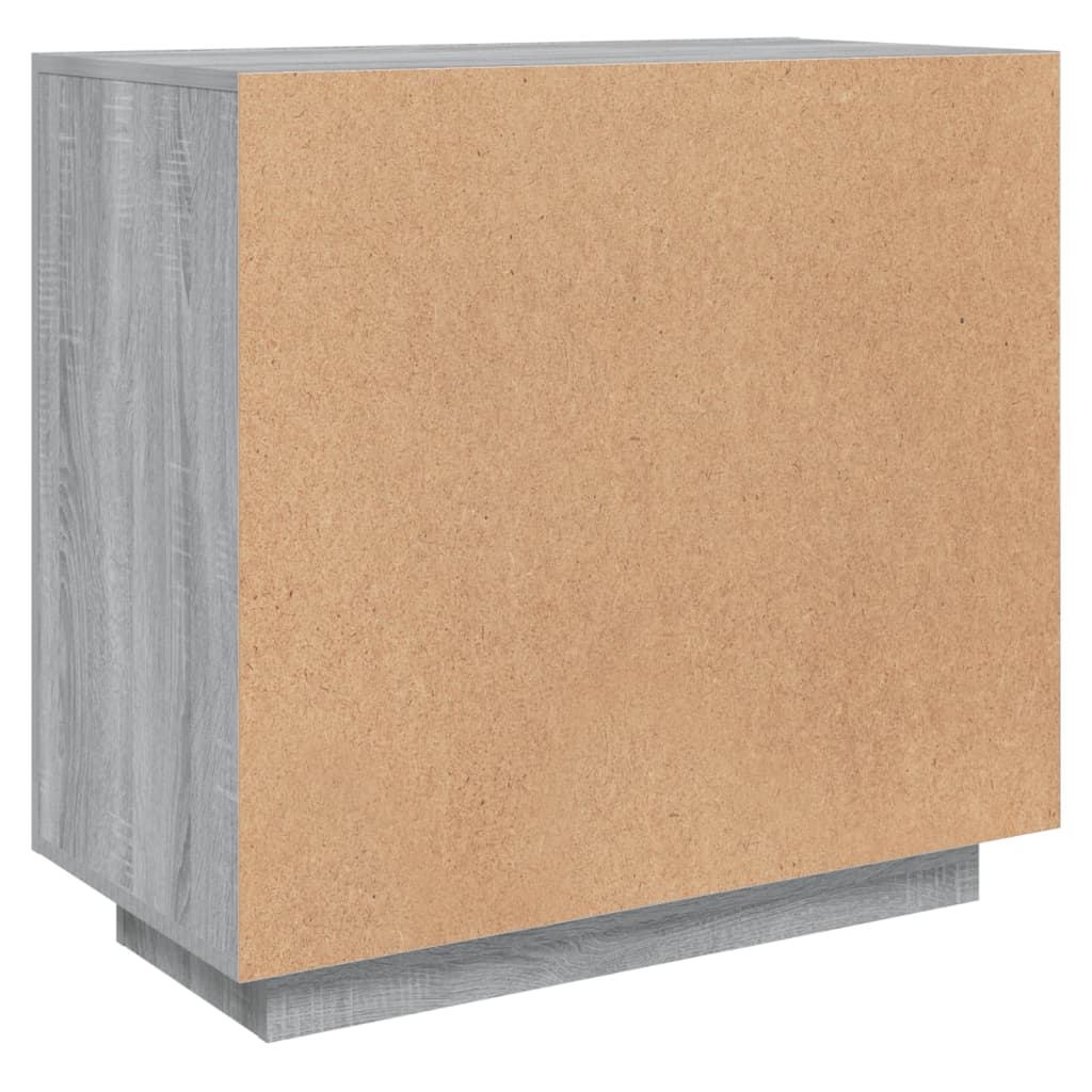 Credenza Sonoma grigia 80x40x75 cm MDF