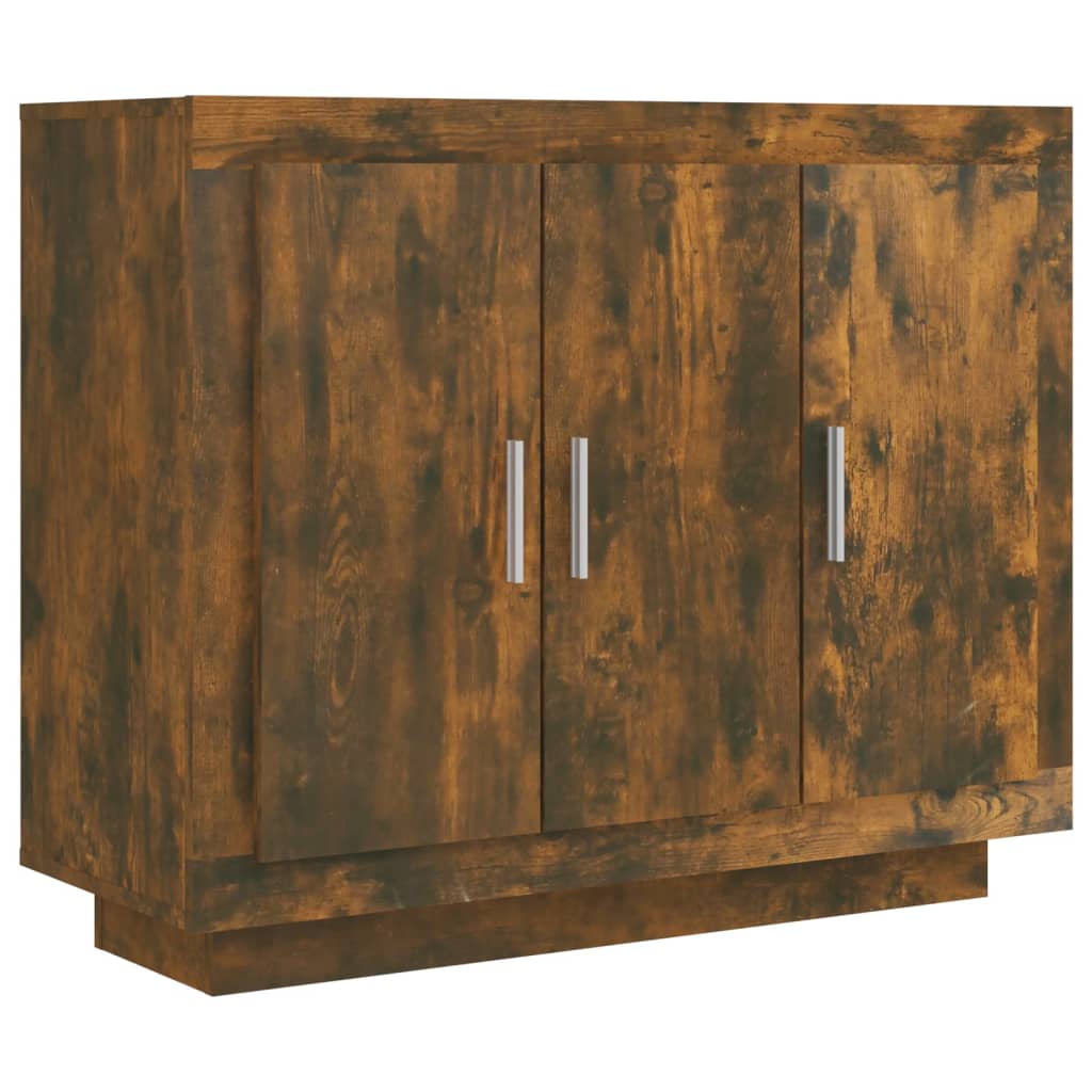 Credenza Rovere Affumicato 92x35x75 cm Multistrato