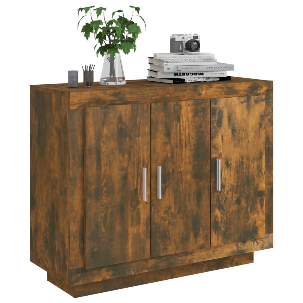 Buffet Chêne fumé 92x35x75 cm Bois d'ingénierie