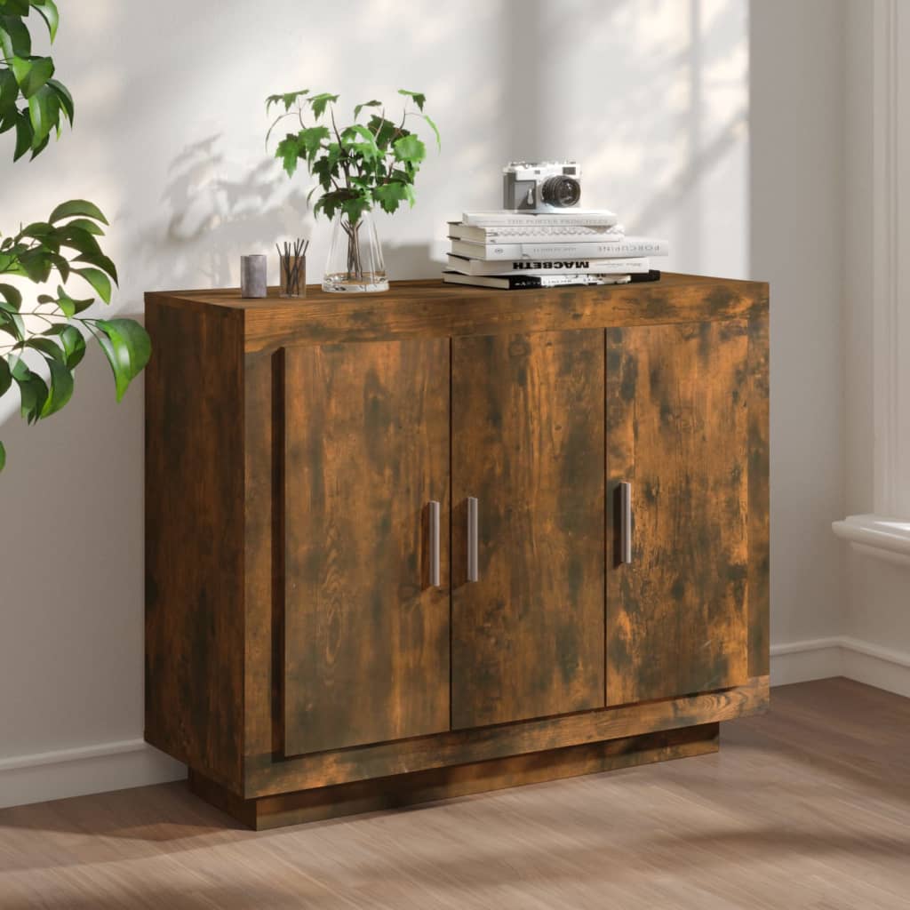 Smoked oak buffet 92x35x75 cm engineering wood