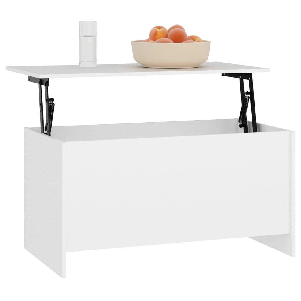 White coffee table 102x555x52.5 cm engineering wood