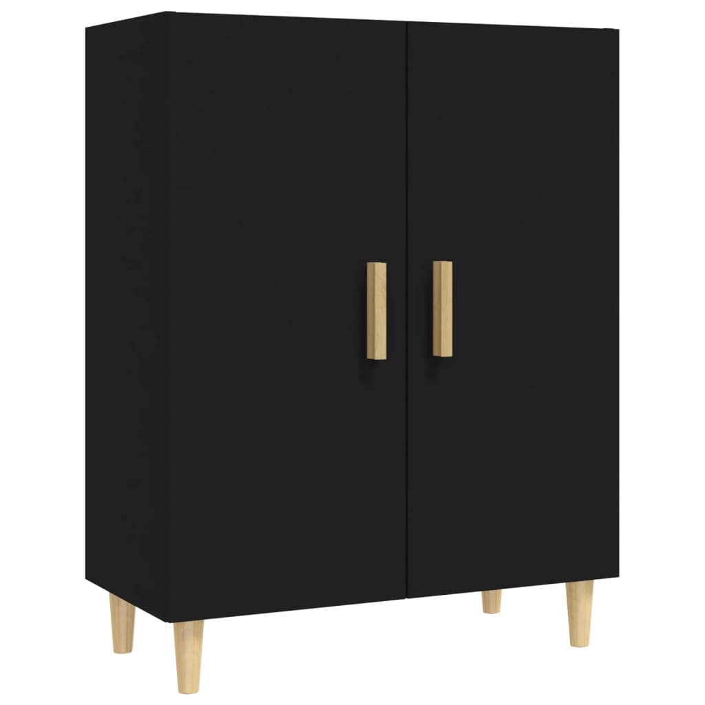 Credenza nera 70x34x90 cm MDF