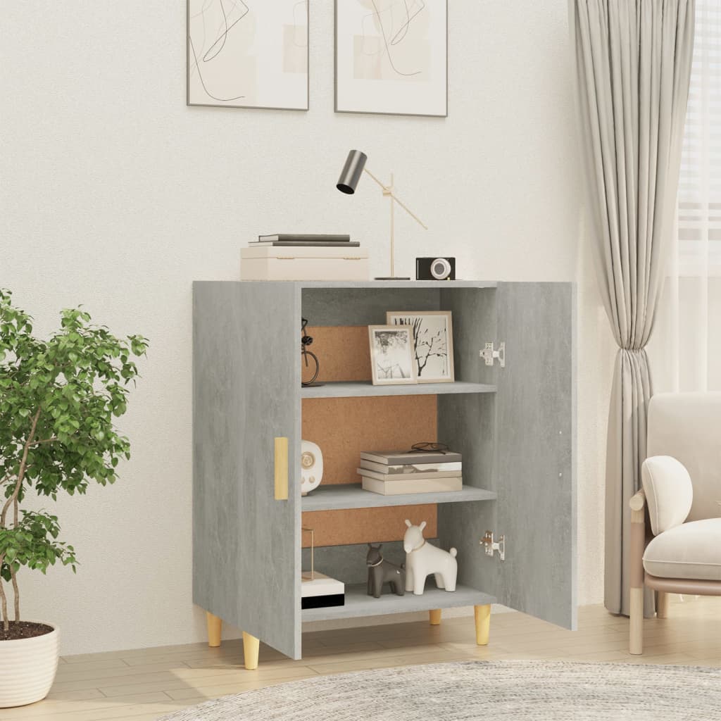 Credenza Grigio cemento 70x34x90 cm MDF