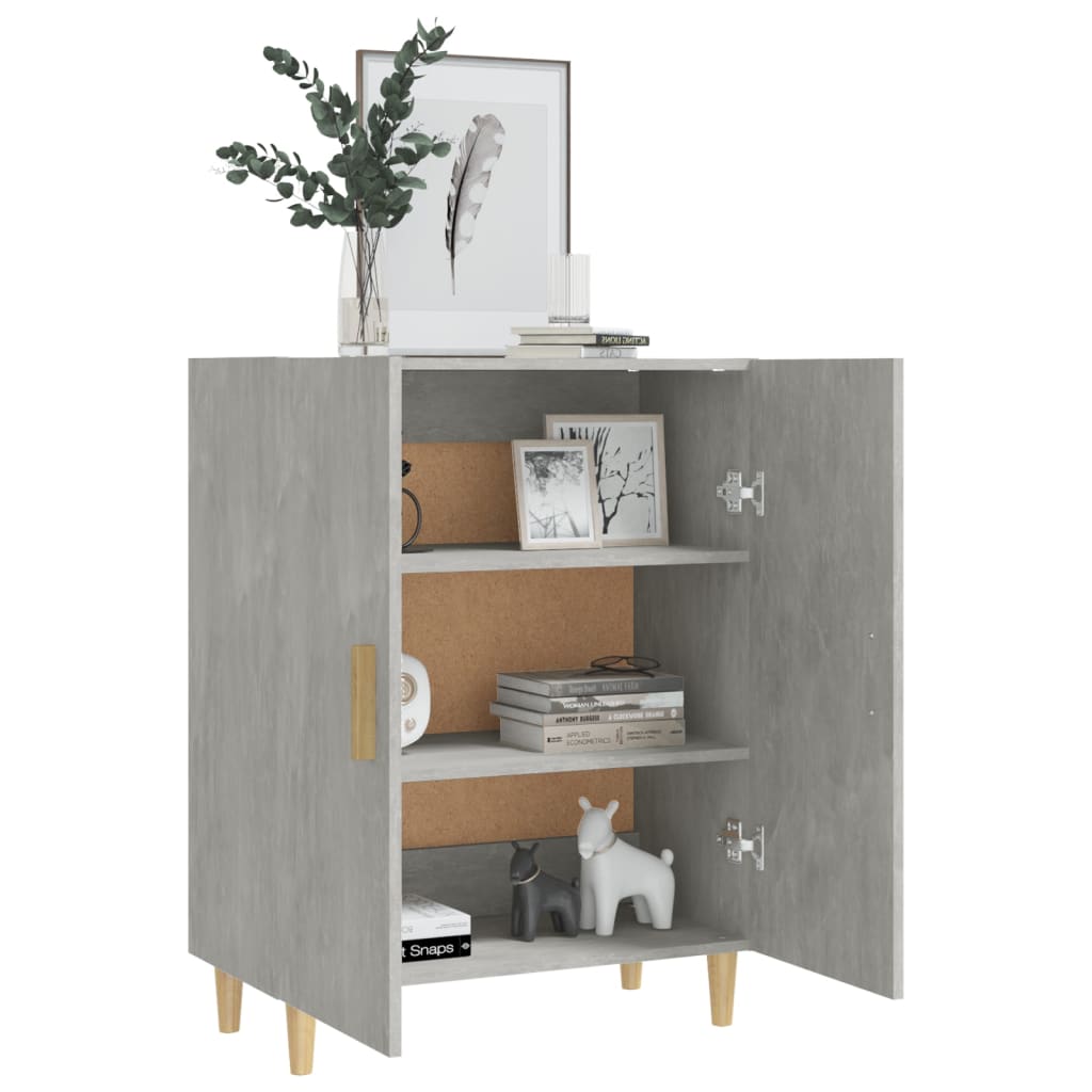 Betongrau -Buffet 70x34x90 cm Ingenieurholz