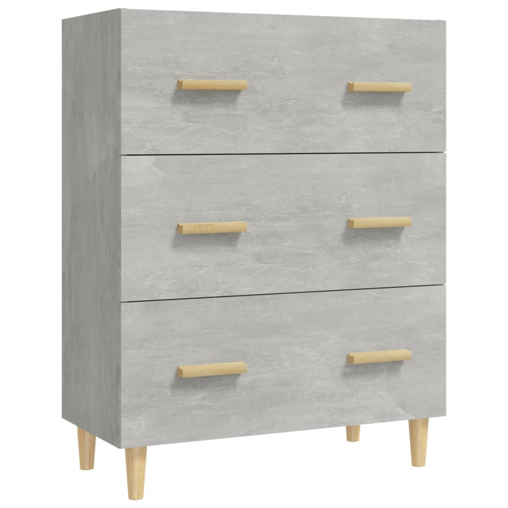 Credenza Grigio cemento 70x34x90 cm MDF