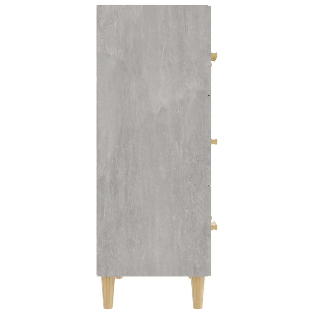 Buffet Gris béton 70x34x90 cm Bois d'ingénierie