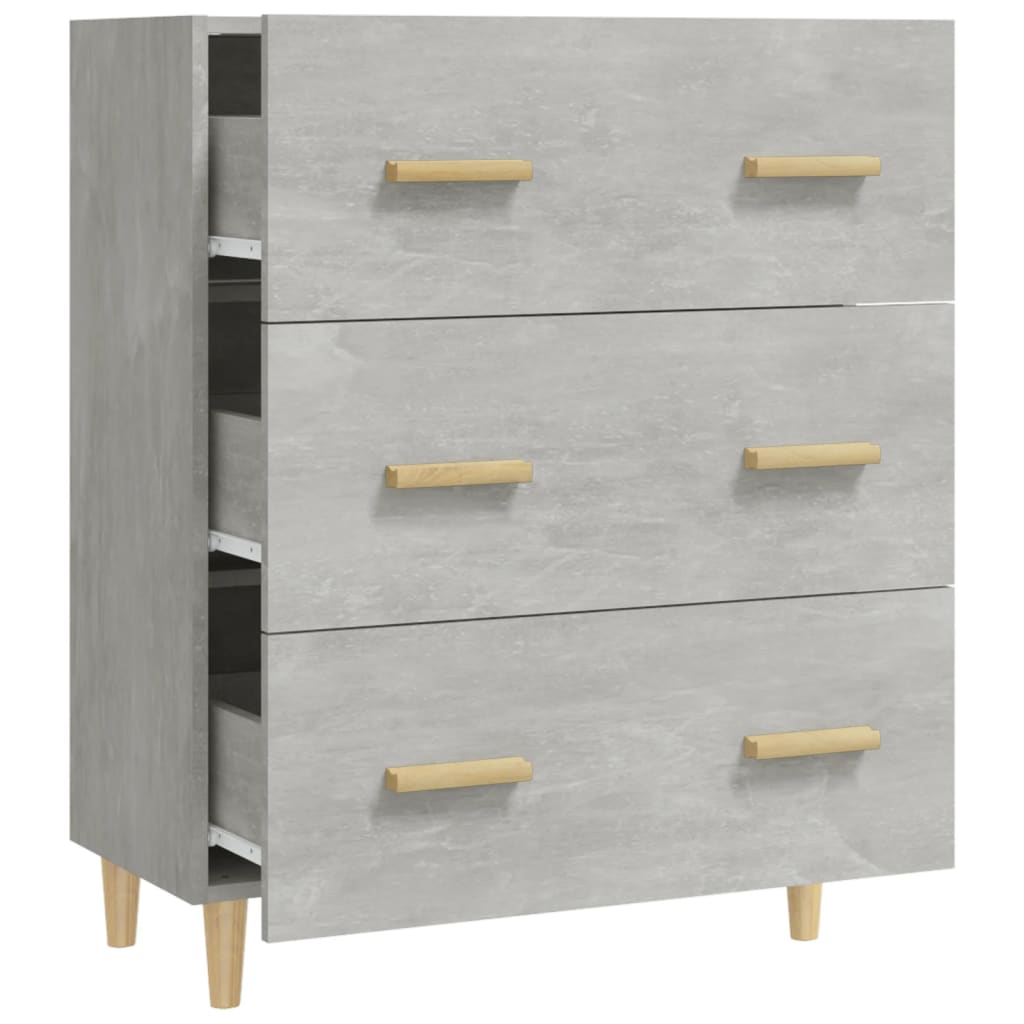 Credenza Grigio cemento 70x34x90 cm MDF