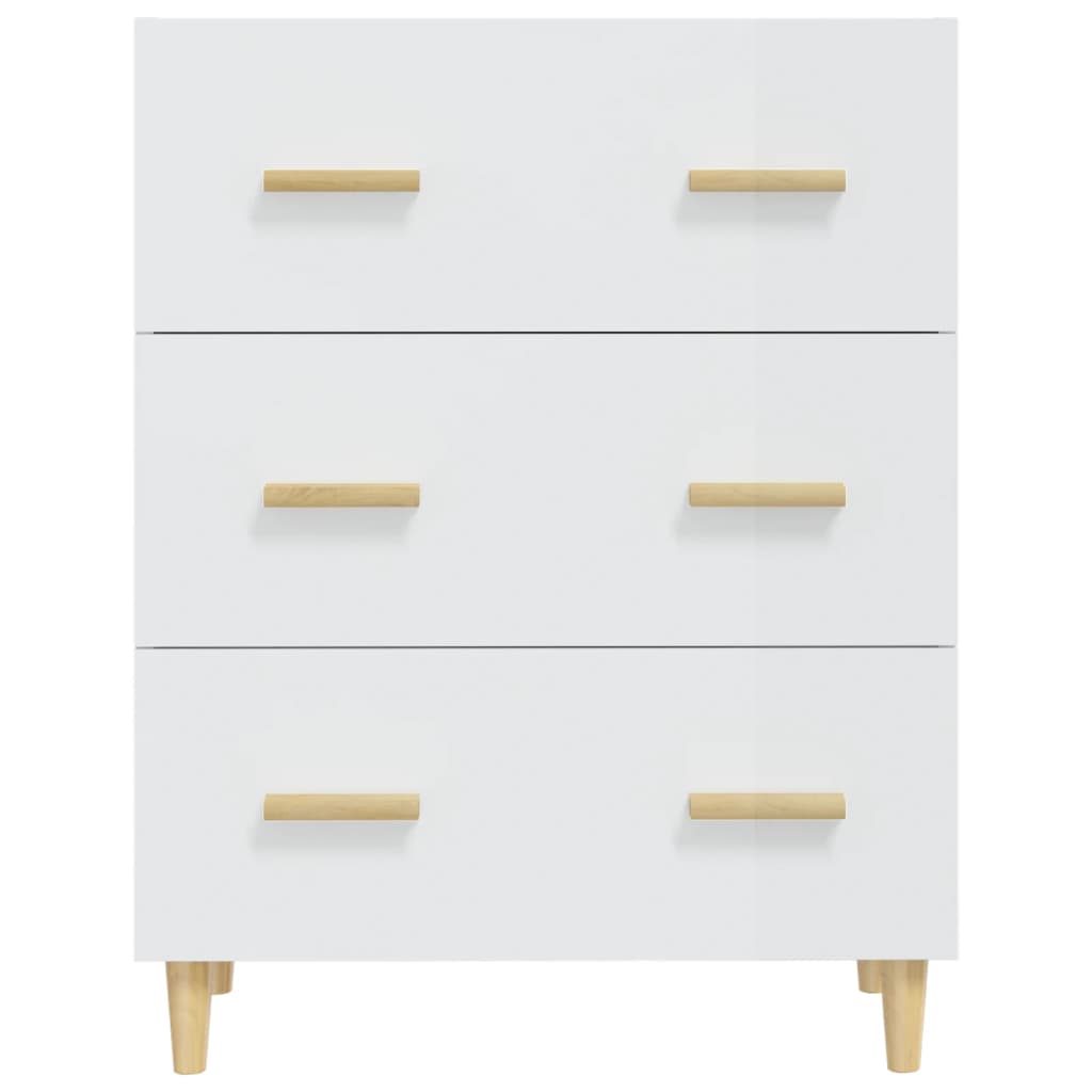 Credenza Bianco lucido 70x34x90 cm MDF