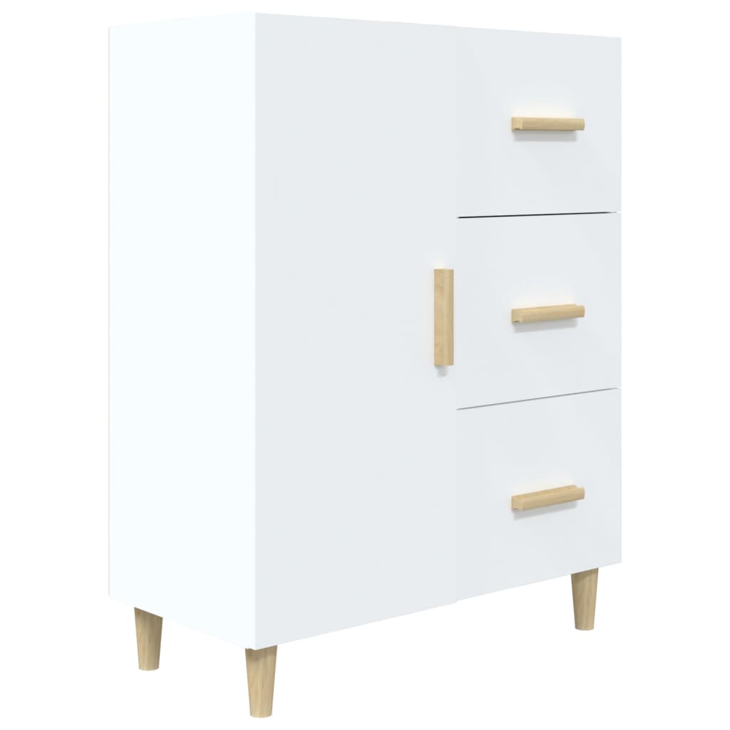 Buffet blanc 69,5x34x90 cm bois d'ingénierie