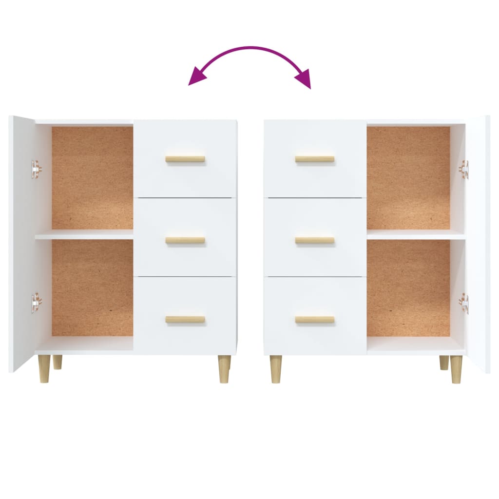 White buffet 69.5x34x90 cm Engineering wood