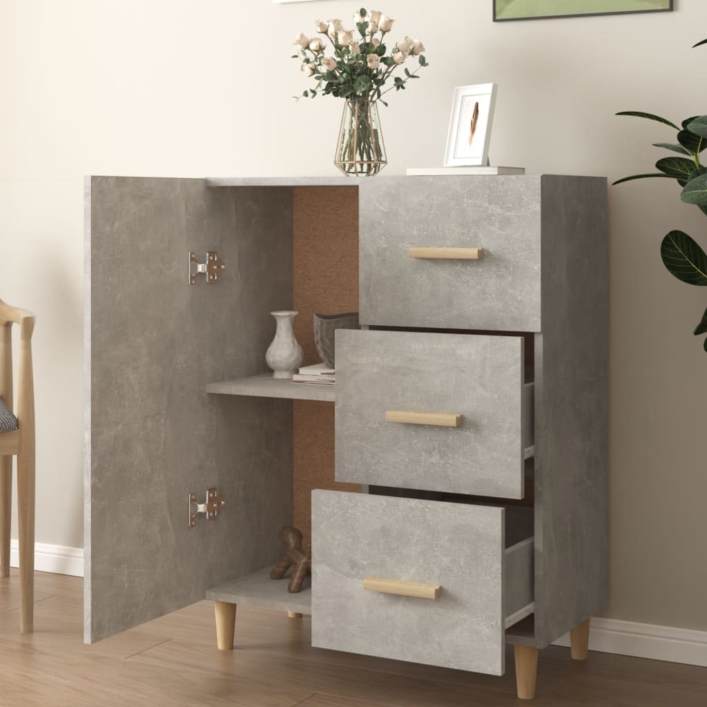 Concrete gray buffet 69.5x34x90 cm Engineering wood