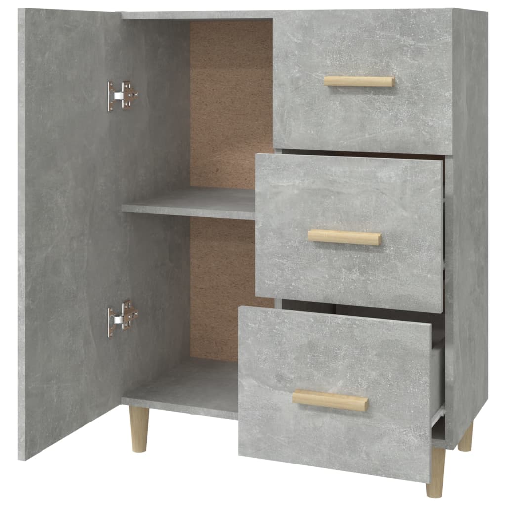 Buffet Gris béton 69,5x34x90 cm Bois d'ingénierie