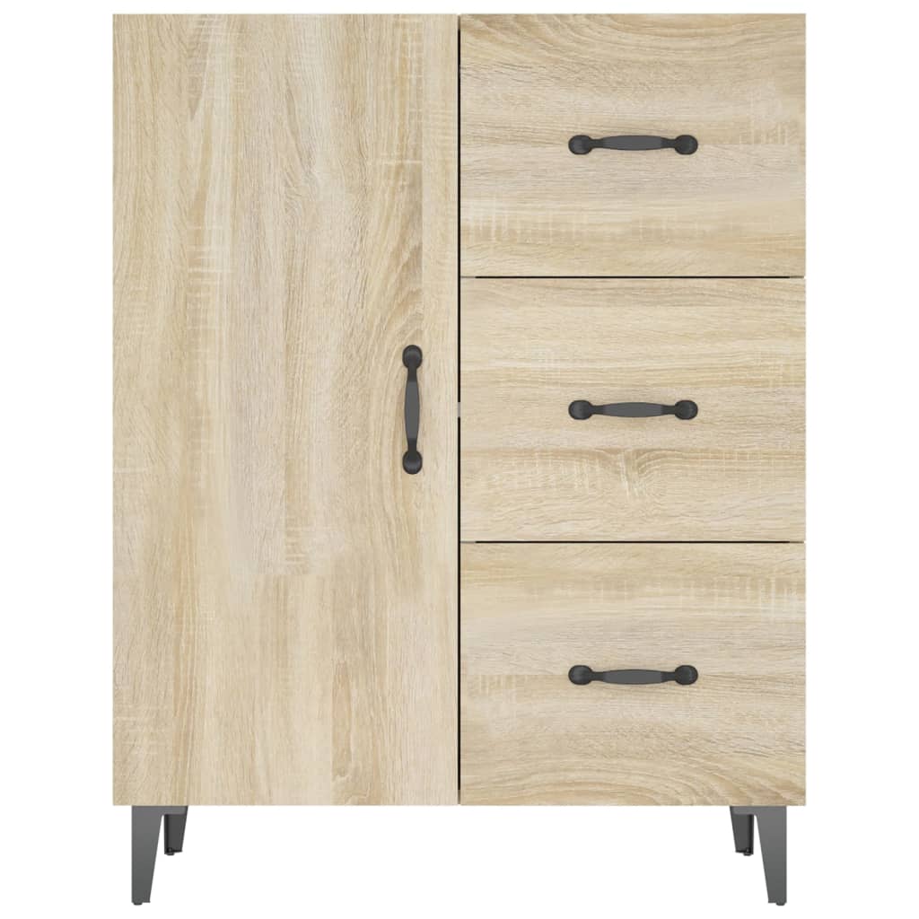 Buffet chêne sonoma 69,5x34x90 cm bois d'ingénierie