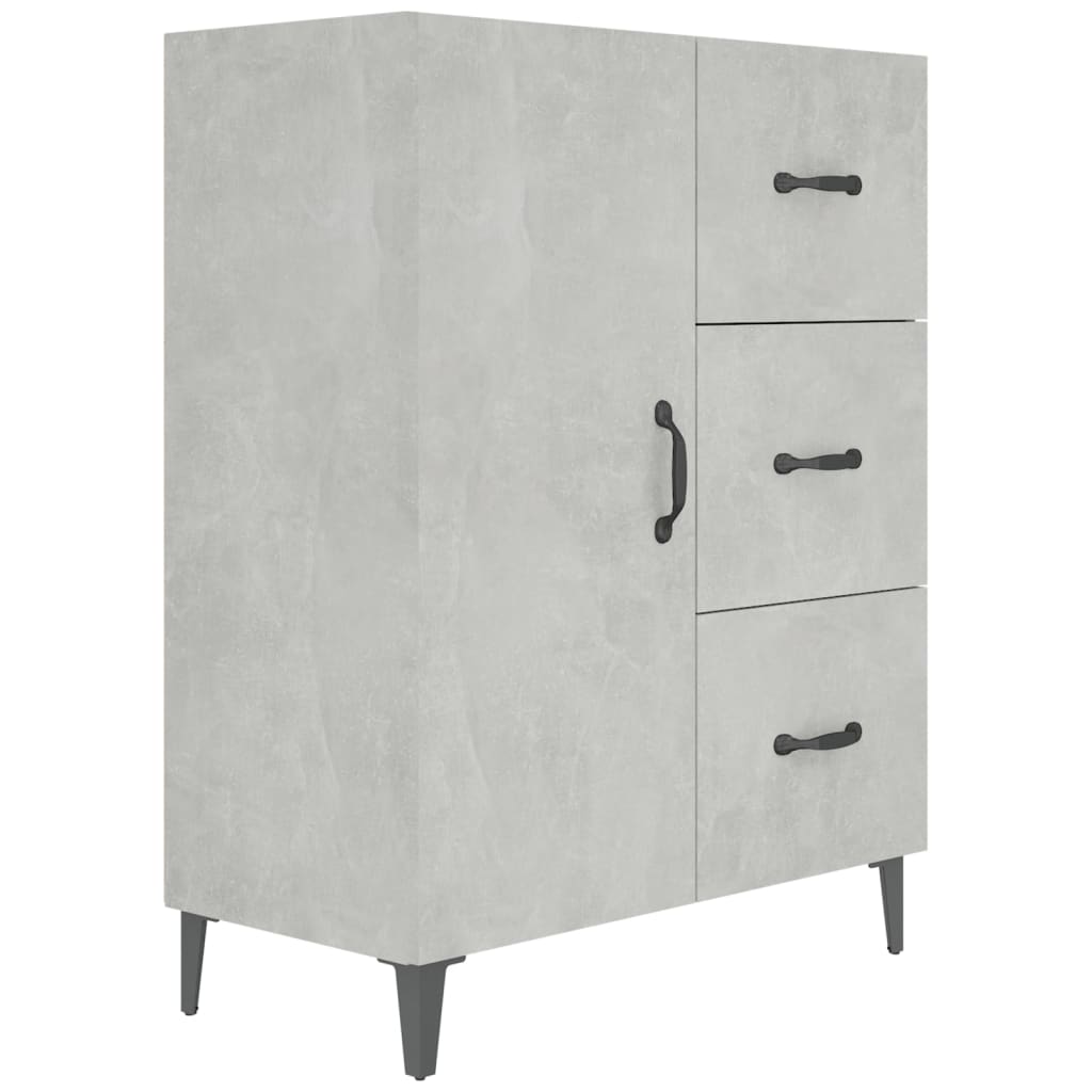 Credenza grigio cemento 69,5x34x90 cm in multistrato