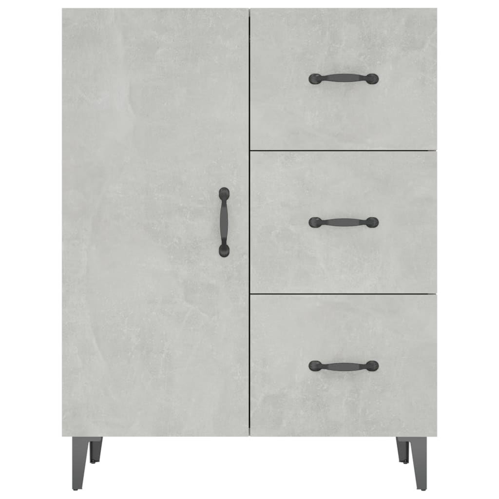 Credenza grigio cemento 69,5x34x90 cm in multistrato