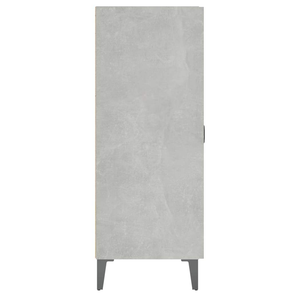 Credenza grigio cemento 69,5x34x90 cm in multistrato