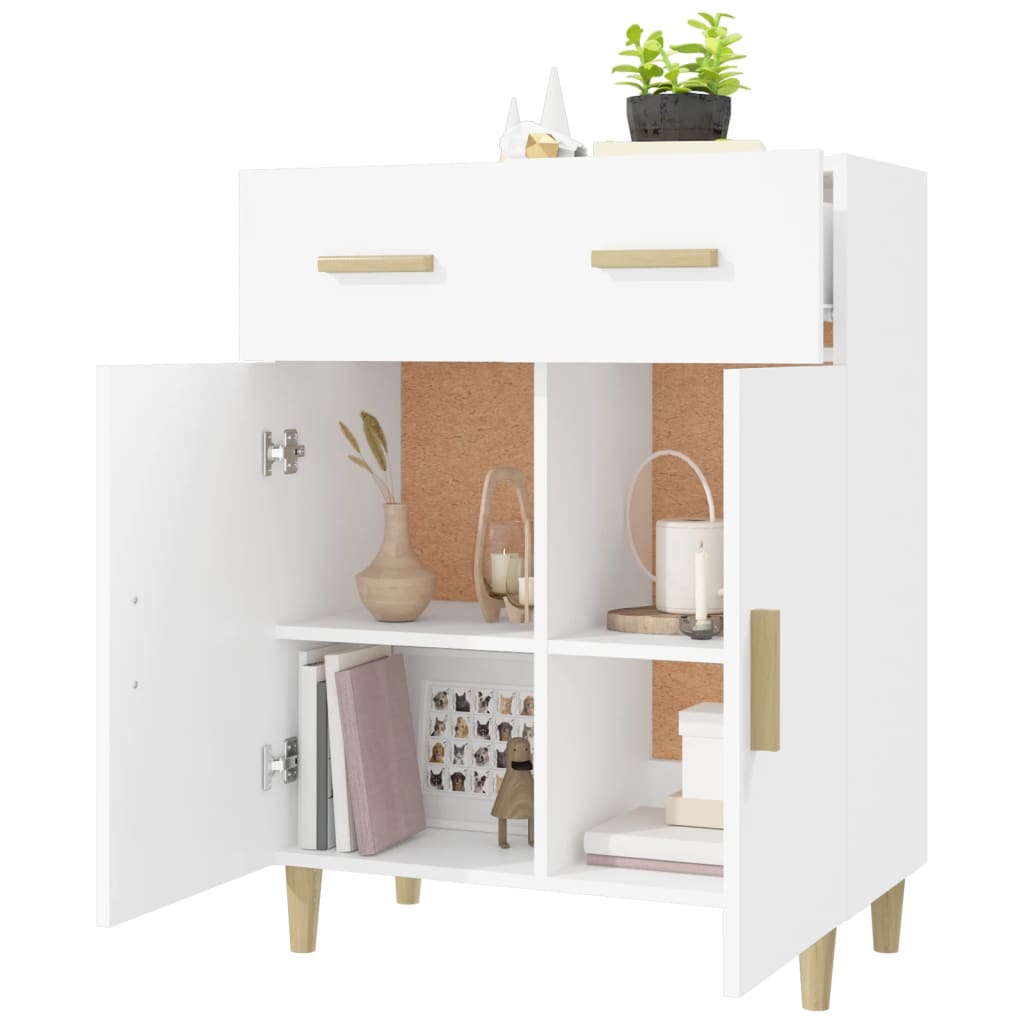 White buffet 69.5x34x89 cm Engineering wood