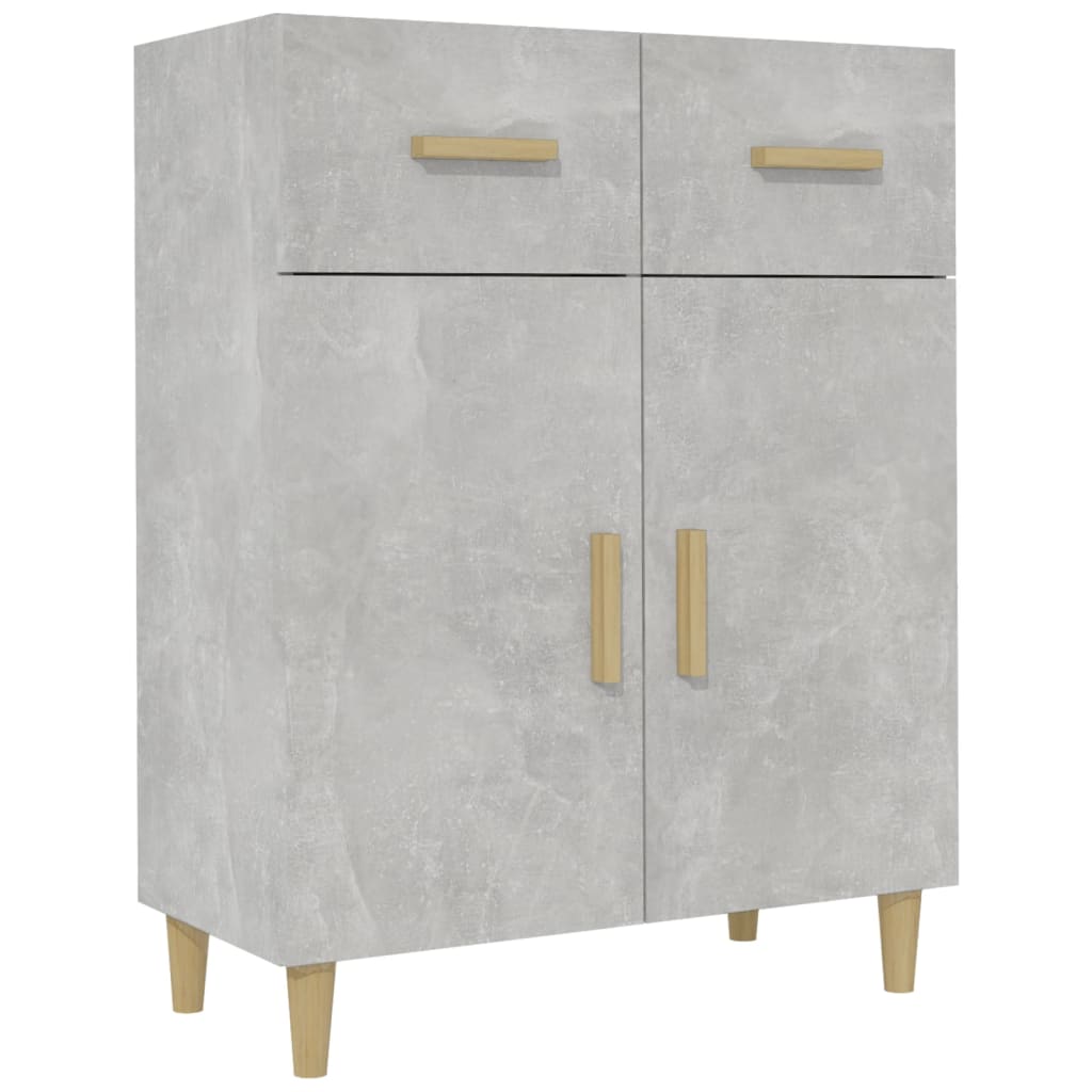 Buffet grigio in cemento 69.5x34x89 cm legno di ingegneria