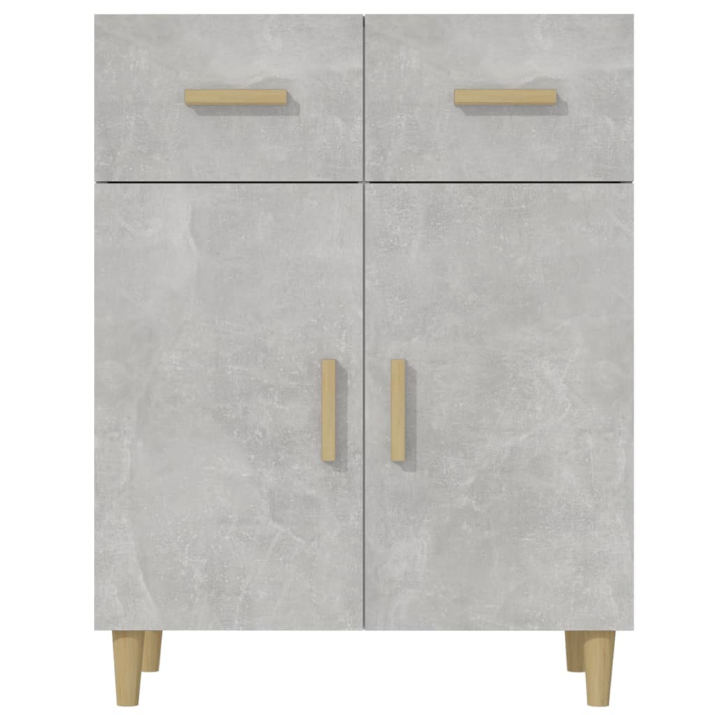 Buffet grigio in cemento 69.5x34x89 cm legno di ingegneria