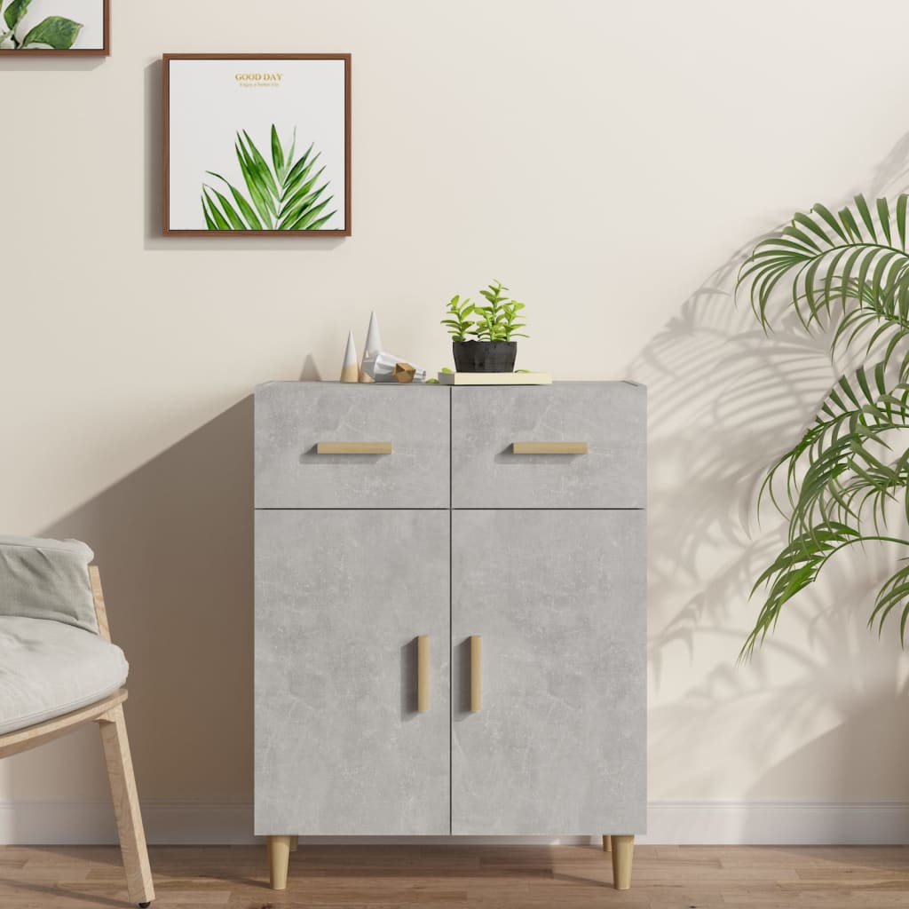 Concrete gray buffet 69.5x34x89 cm Engineering wood