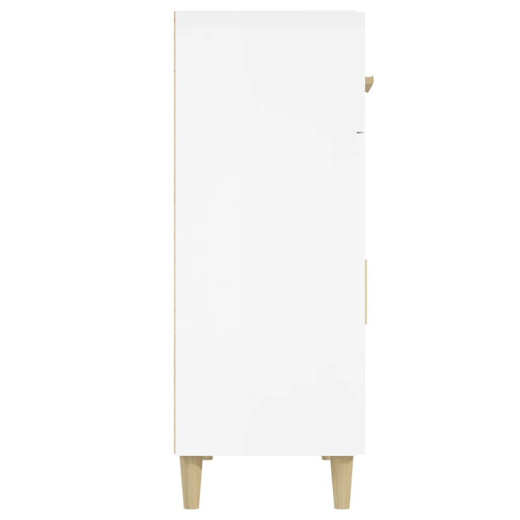 Buffet Blanc brillant 69,5x34x89 cm Bois d'ingénierie