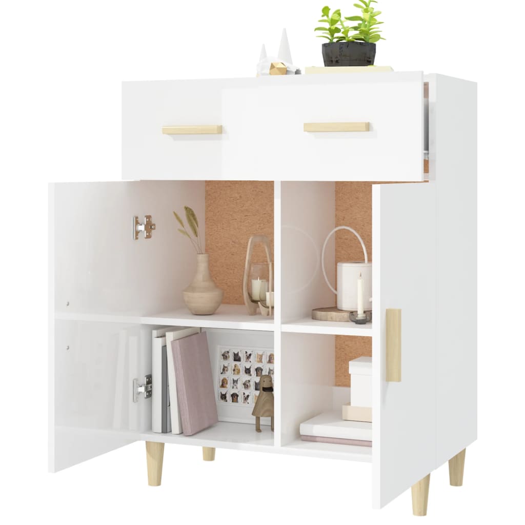 Brilliant white buffet 69.5x34x89 cm Engineering wood