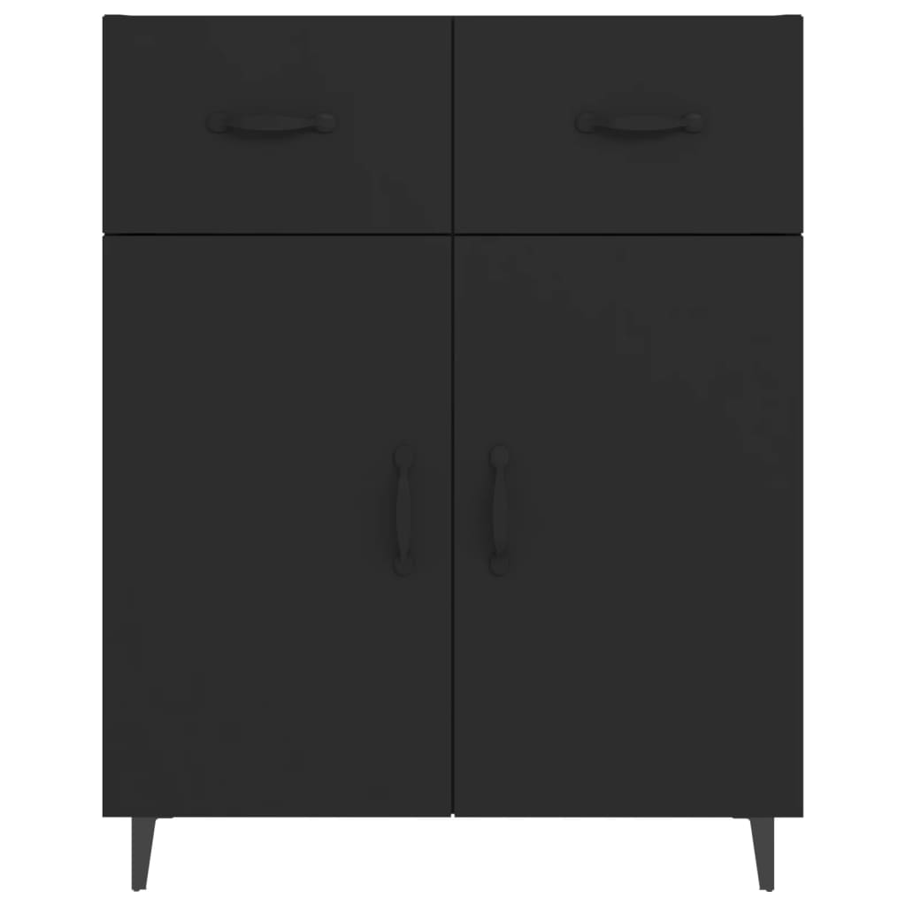 Black buffet 69.5x34x90 cm Engineering wood