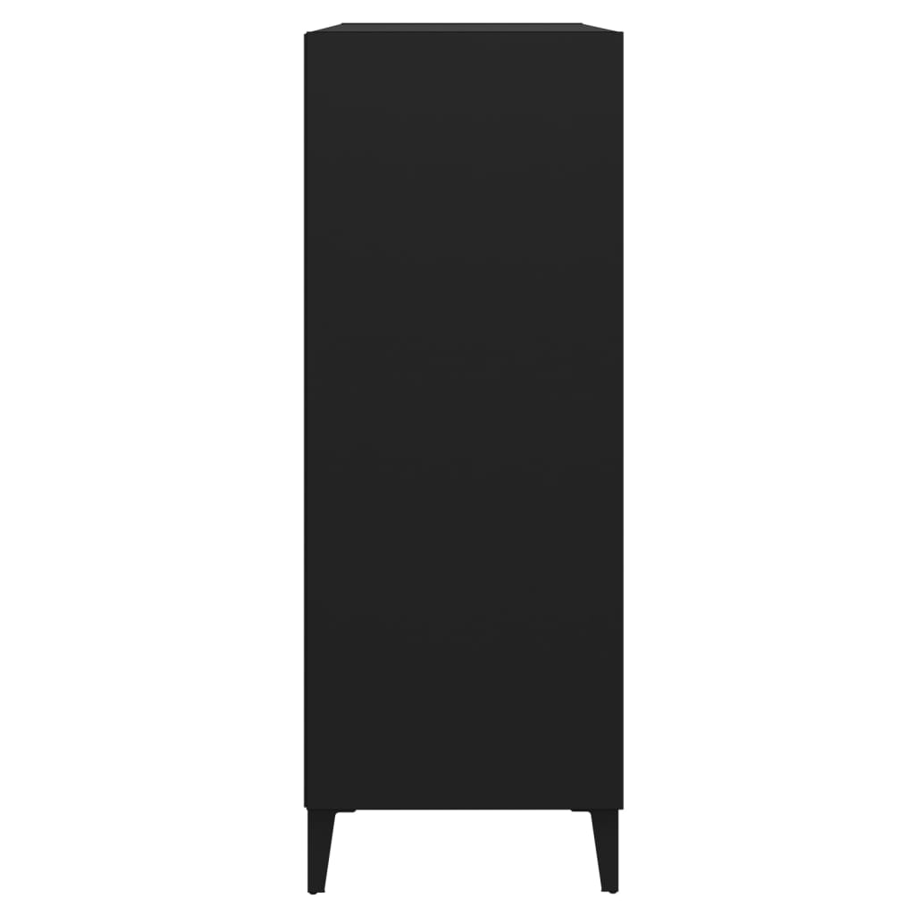 Credenza nera 69,5x32,5x90 cm MDF