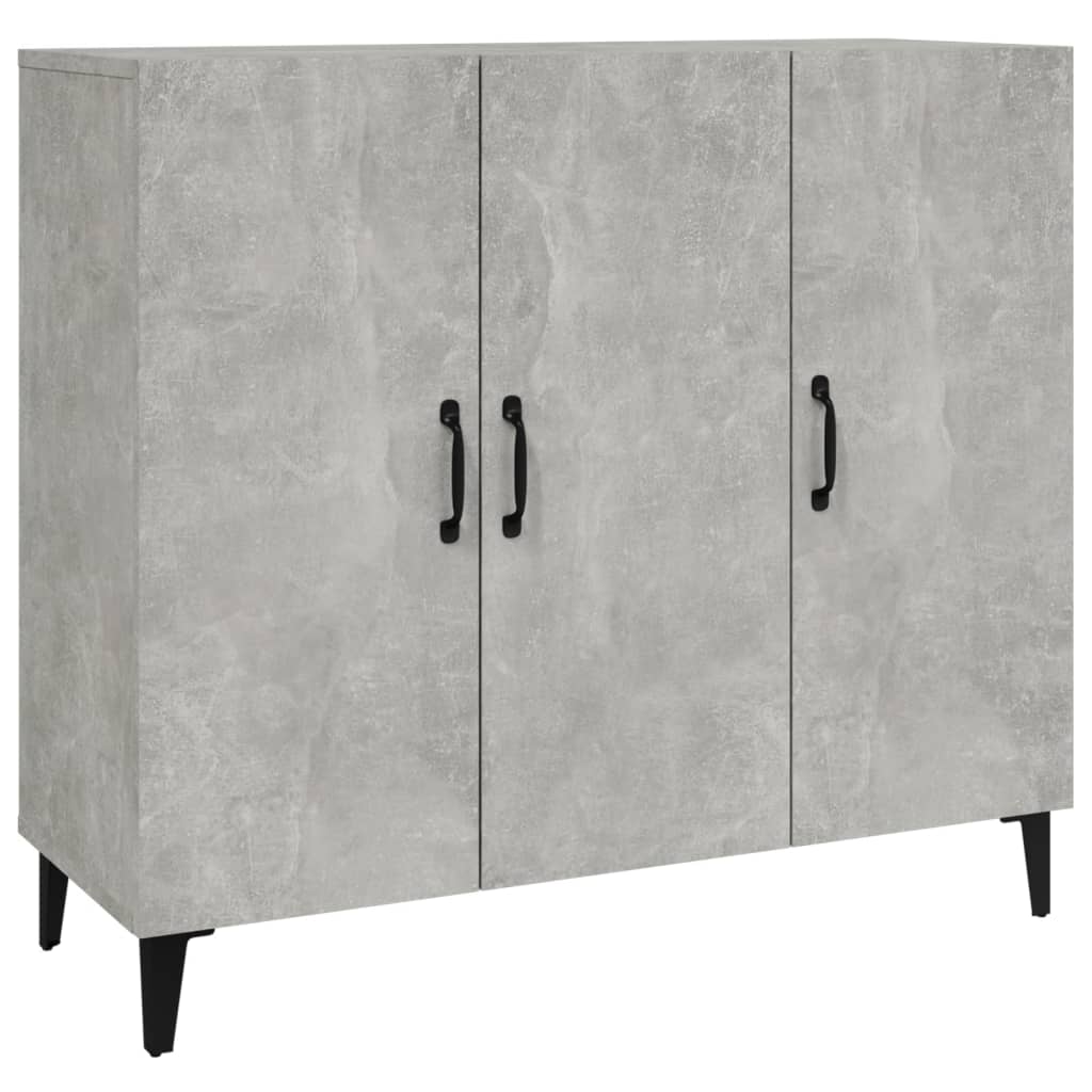 Credenza grigio cemento 90x34x80 cm in multistrato