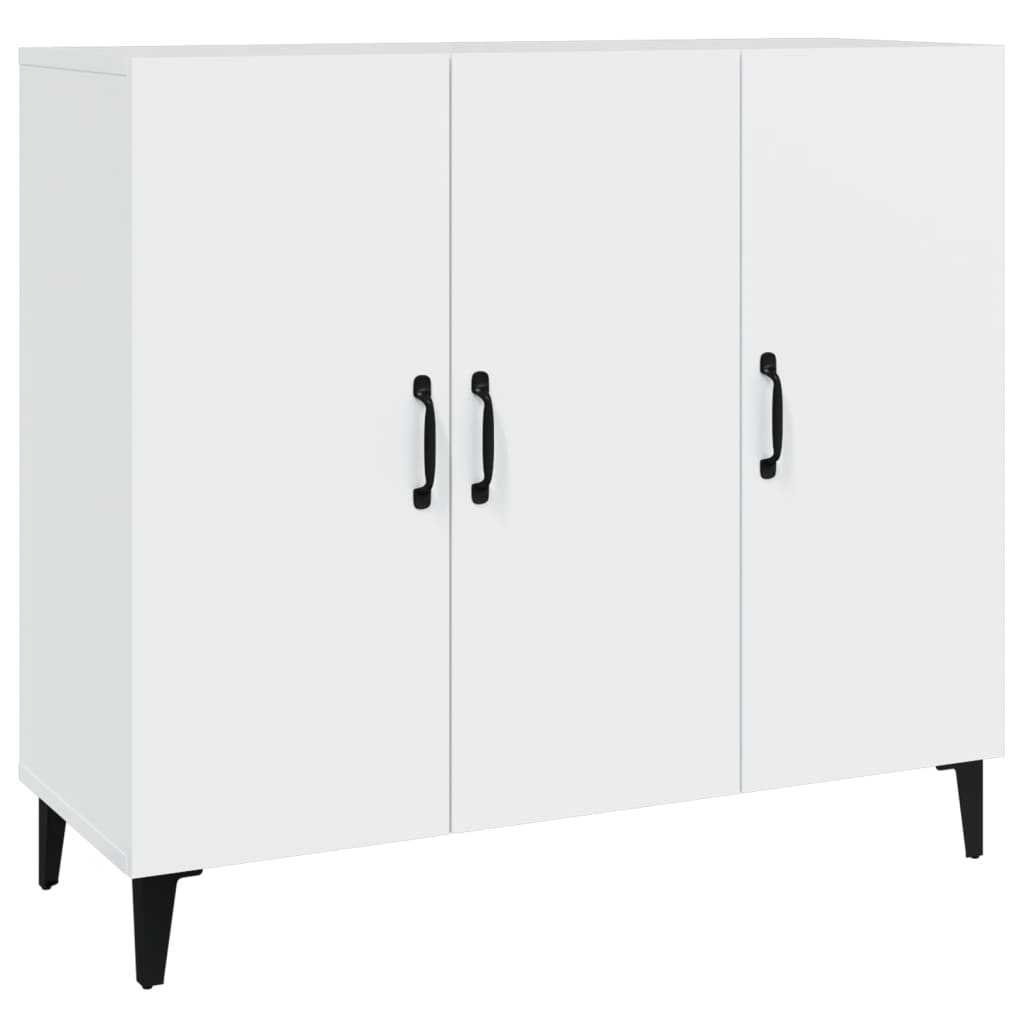 Credenza bianca lucida 90x34x80 cm in multistrato