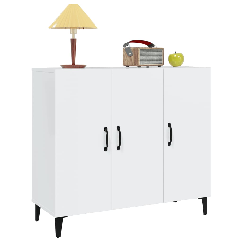 Brilliant white buffet 90x34x80 cm Engineering wood