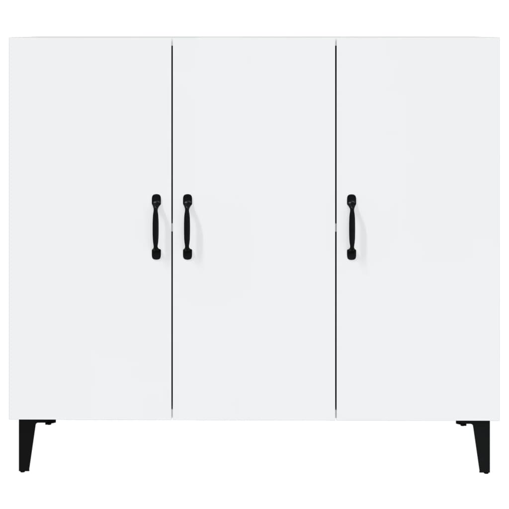 Credenza bianca lucida 90x34x80 cm in multistrato