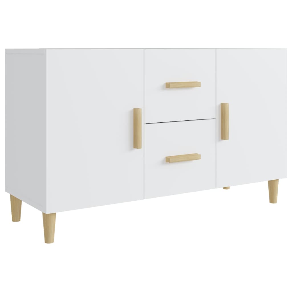 Credenza bianca 100x36x60 cm in derivati ​​del legno