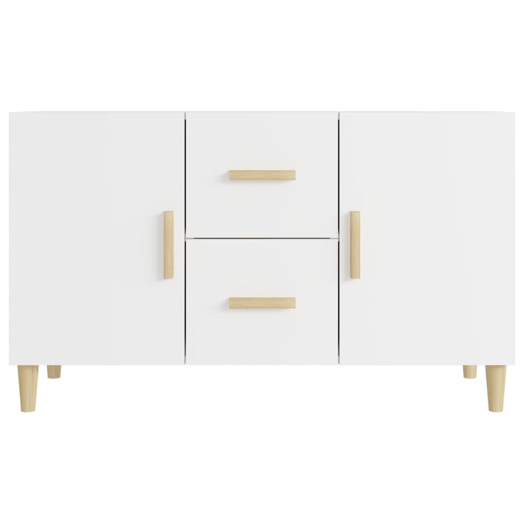 Credenza bianca 100x36x60 cm in derivati ​​del legno